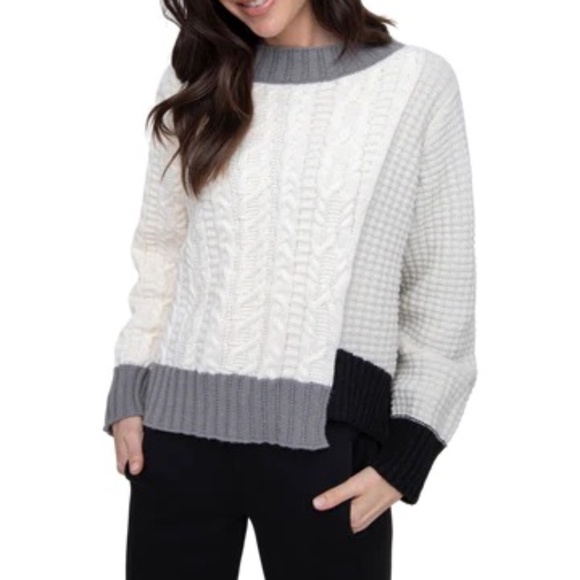 Liv Mixed Stitch Pullover Sweater - Picture 1 of 4